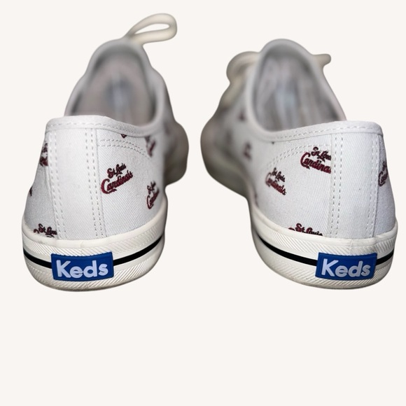 Women's Keds White St. Louis Cardinals Kickstart Repeat Logo Sneakers Size 10 - Picture 3 of 10